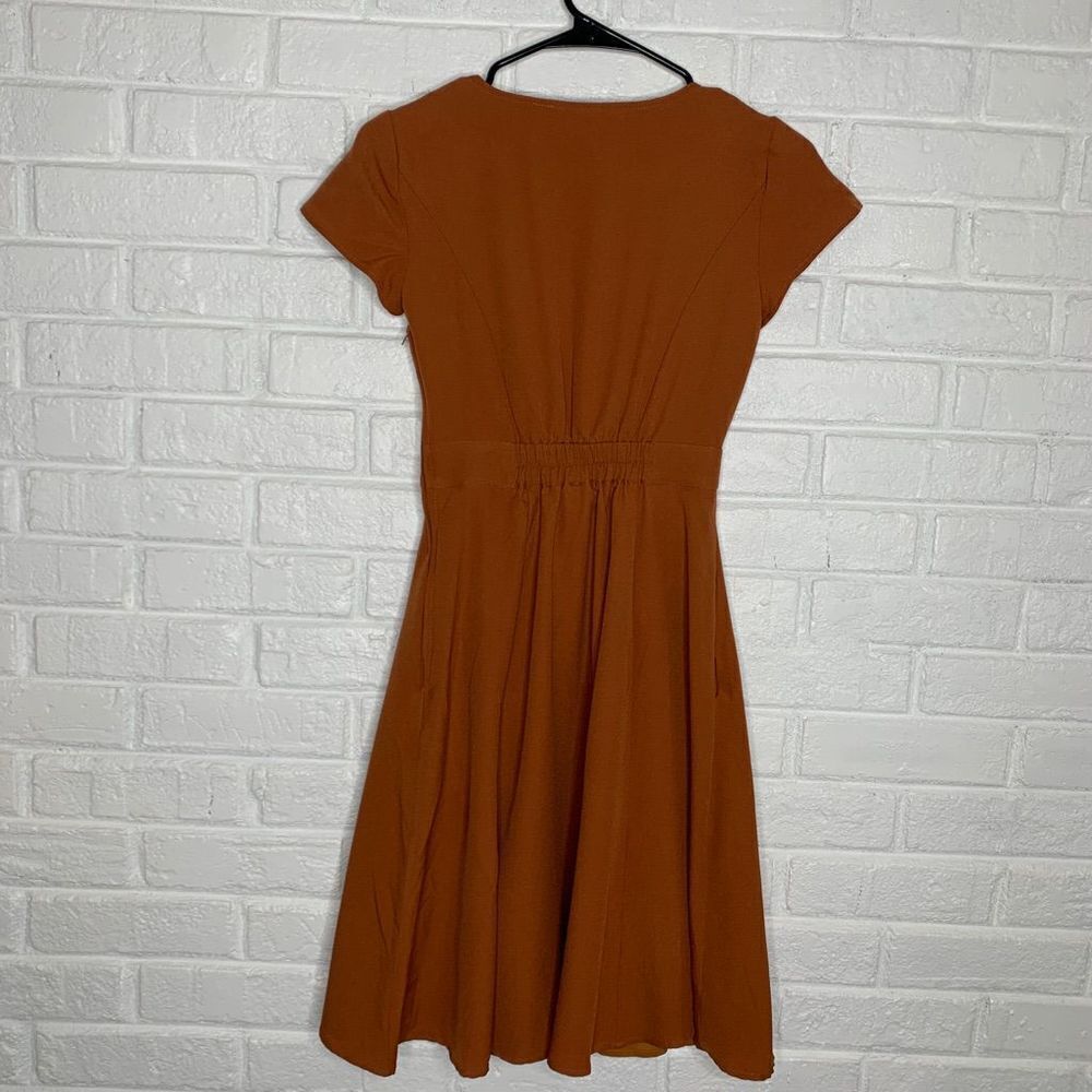 ModCloth Orange Button Front Dress size XXS - Picture 4 of 5
